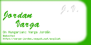 jordan varga business card